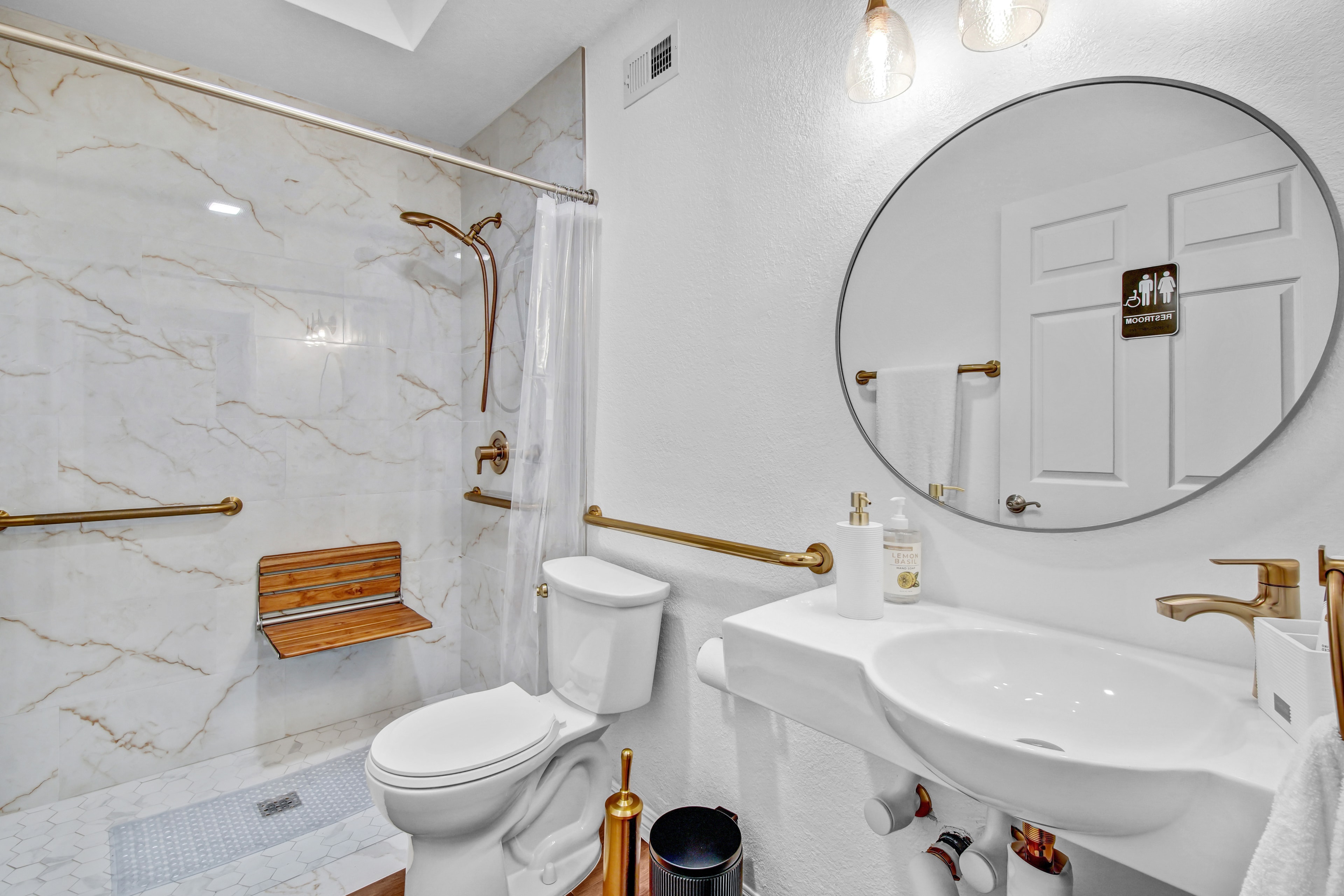 Accessible bathroom designed for comfort and safety