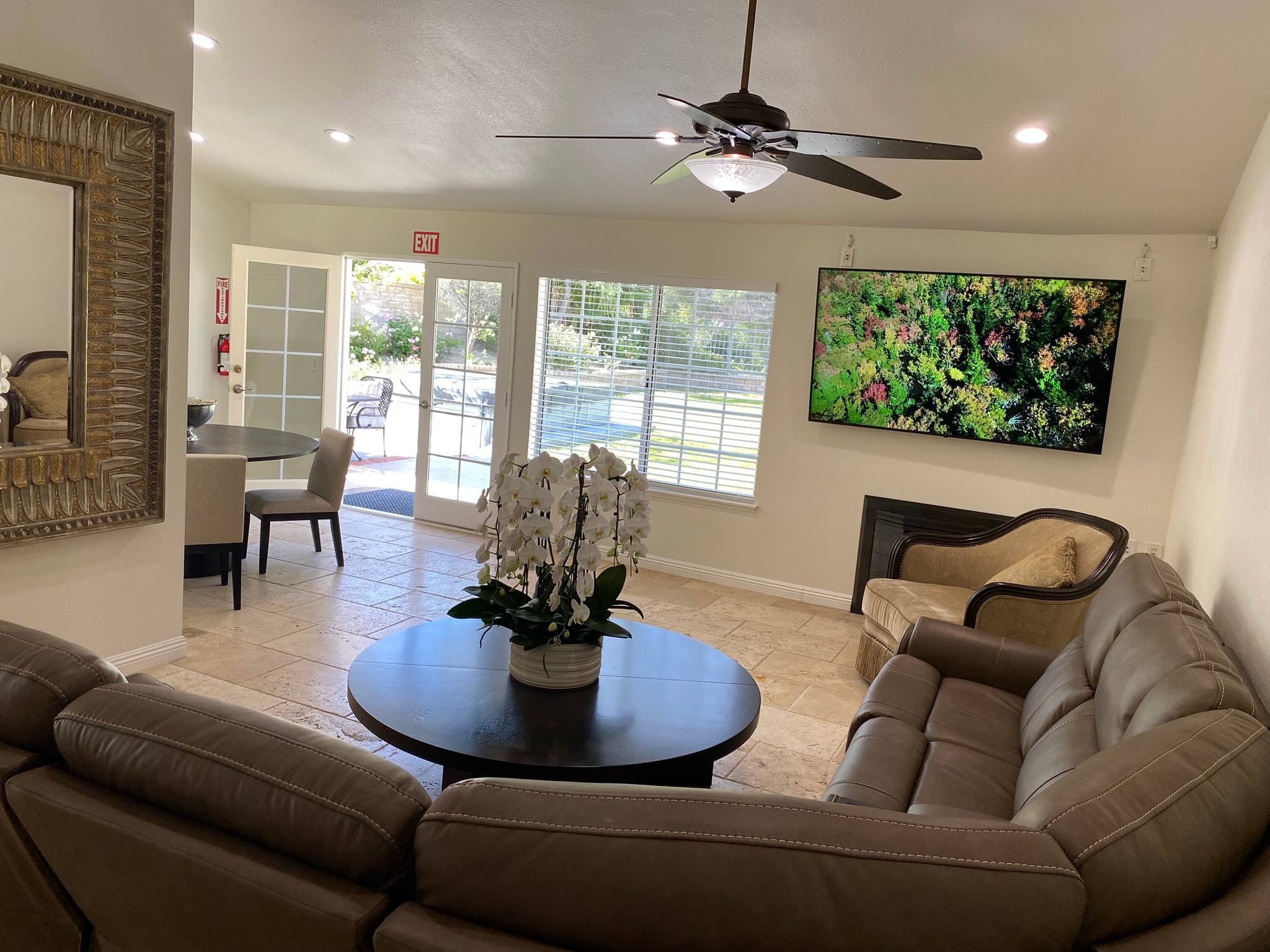 Comfortable room with garden views