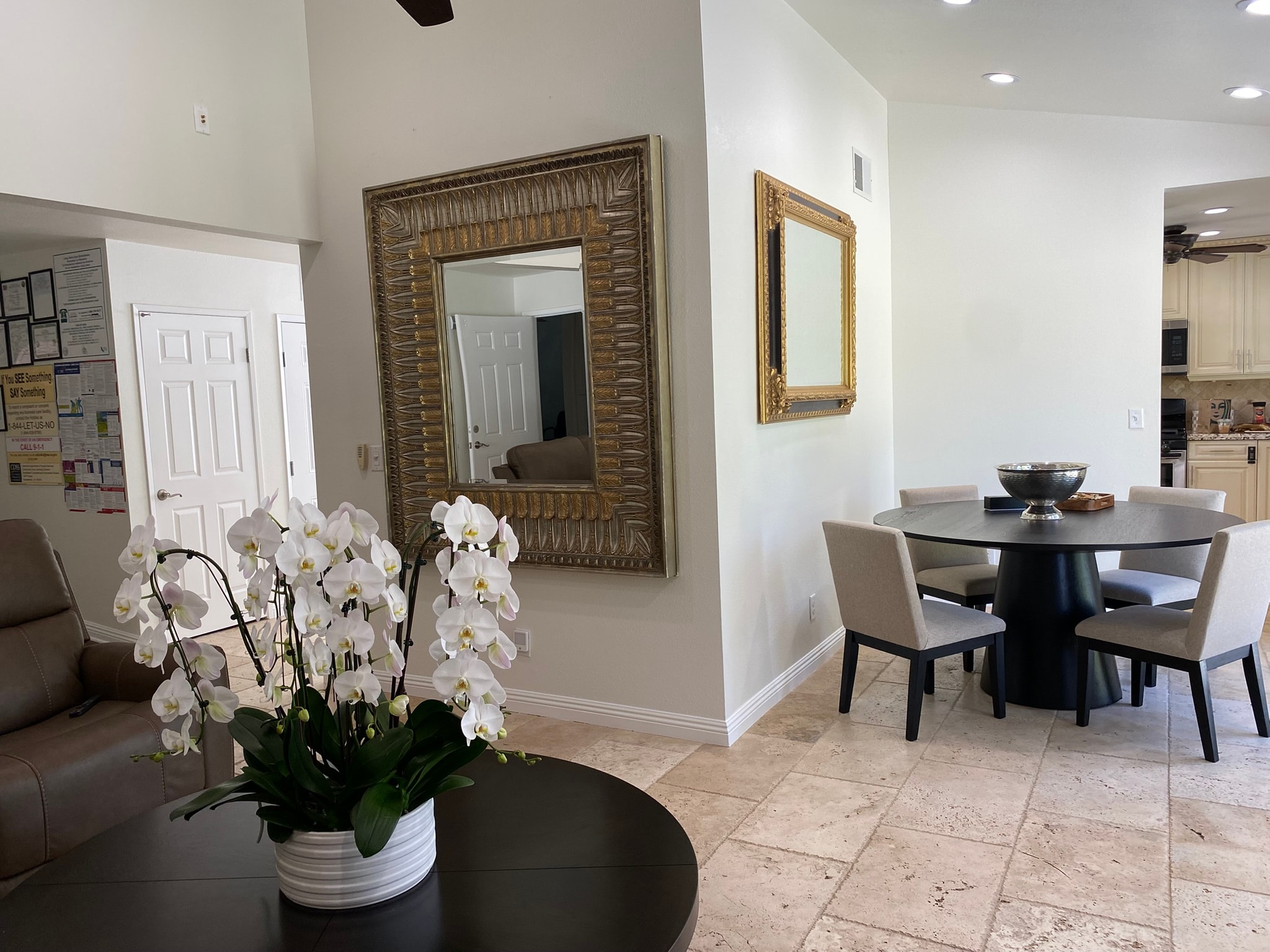 Warm, inviting private bedroom
