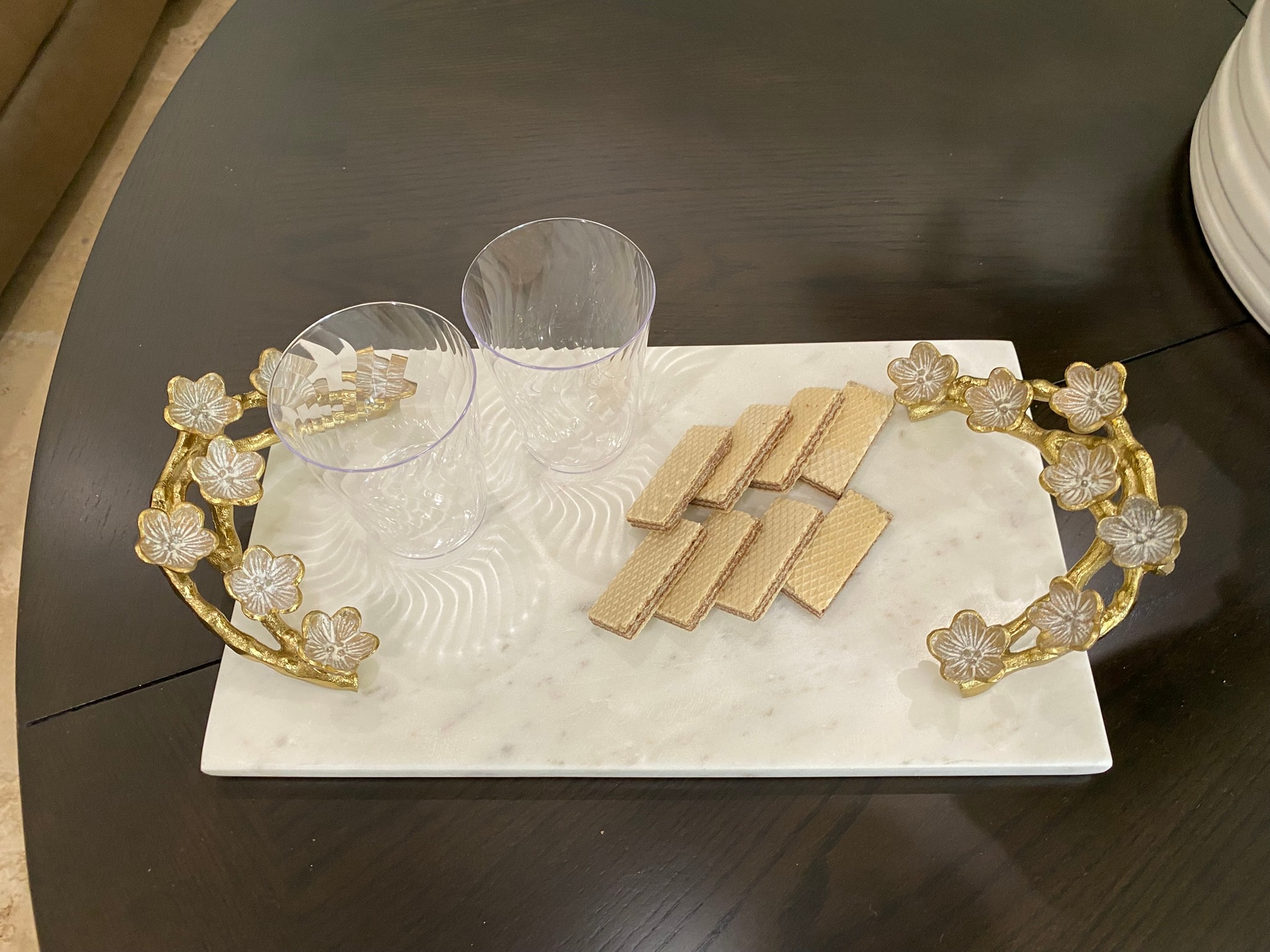 Elegantly set dining table