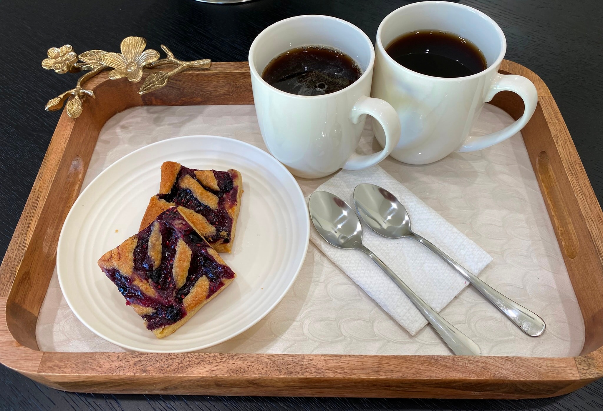 Fresh pastries and coffee served daily
